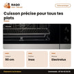 Four Encastrable Simple Electrolux – Électrique – Inox-Noir – 90cm | EOM5420AAX