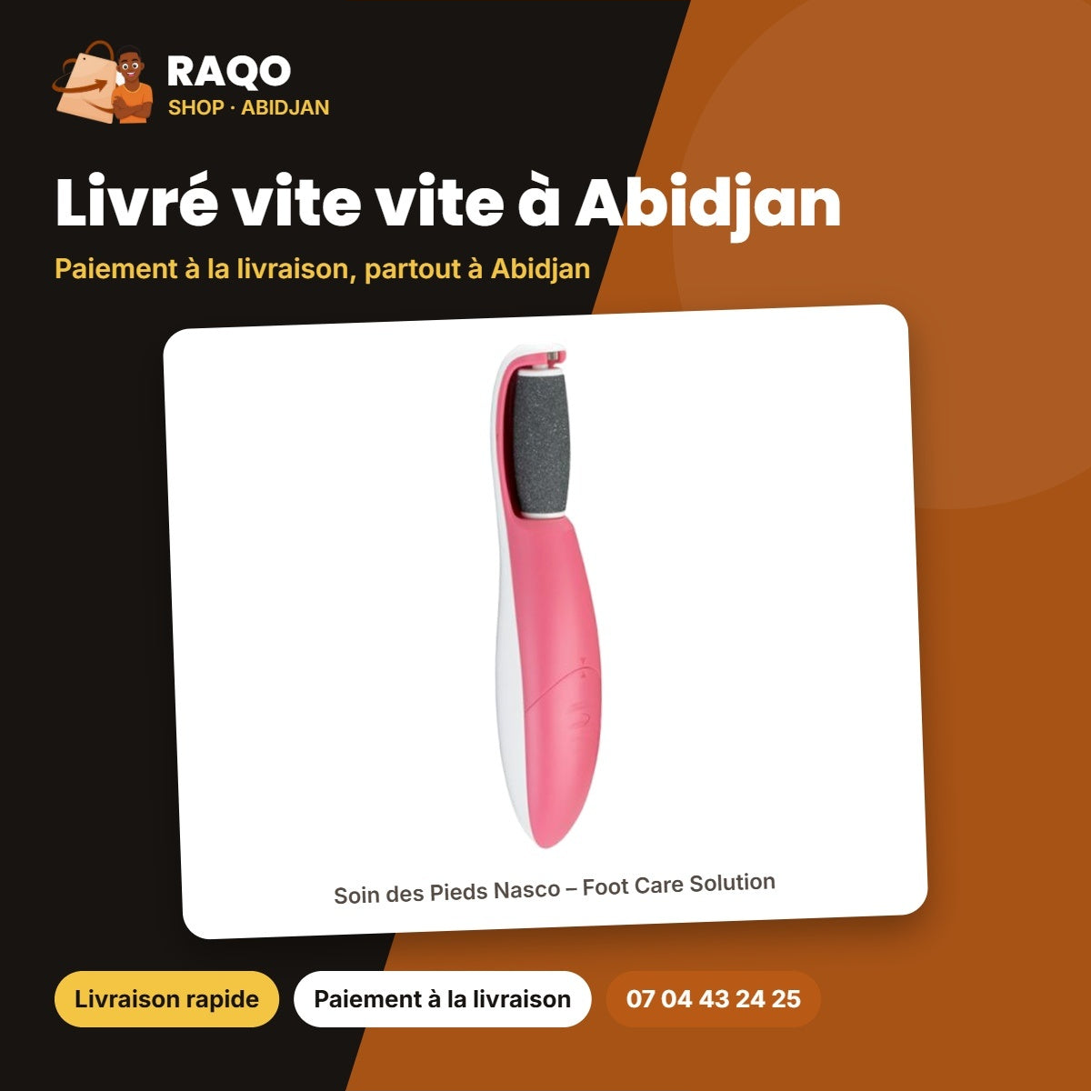 Soin des Pieds Nasco – Foot Care Solution – 360° Roller Brush Design | NA-6670