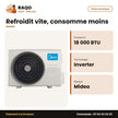 Split Cassette 18.000 BTU Midea – Inverter | MCD1-18CRNX-Q
