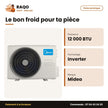 Split Cassette 12.000 BTU Midea – Inverter | MCA4U-12HRFNX-Q