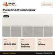 Split Allège (Plafond-Sol) Midea – 60.000 BTU – Façade Blanche | MUE-60HRN1