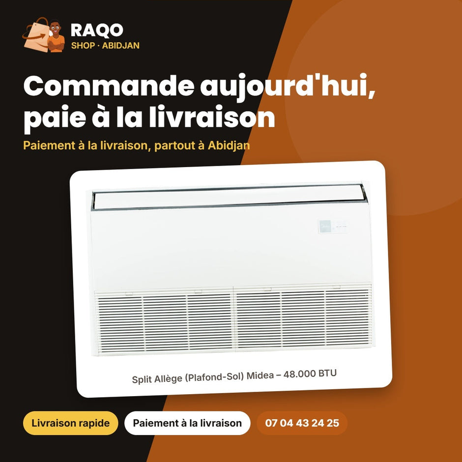 Split Allège (Plafond-Sol) Midea – 48.000 BTU – Façade Blanche | MUE-48HRN1