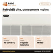 Split Allège (Plafond-Sol) Midea – 48.000 BTU – Façade Blanche | MUE-48HRN1