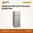 Réfrigérateur Nasco – 138L (94LT+44LT) – Silver – Avec Clé | KNASF2-300S