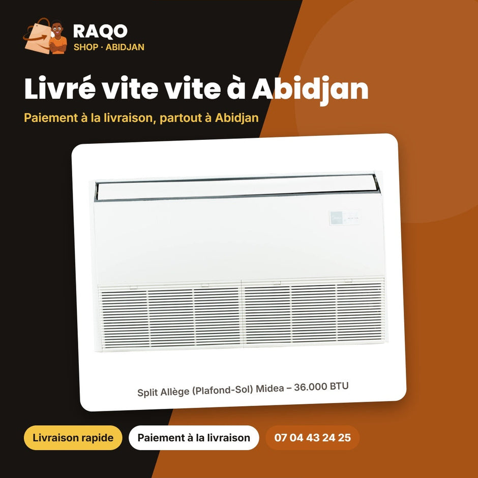 Split Allège (Plafond-Sol) Midea – 36.000 BTU – Façade Blanche | MUE-36HRN1