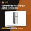 Réfrigérateur Double Porte Nasco – 258LT(158LT Net) – Silver – Economie D'energie | NASF2-258FL