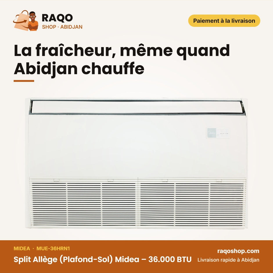 Split Allège (Plafond-Sol) Midea – 36.000 BTU – Façade Blanche | MUE-36HRN1