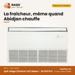 Split Allège (Plafond-Sol) Midea – 36.000 BTU – Façade Blanche | MUE-36HRN1