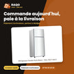 Réfrigérateur Double Porte Nasco – 102L (72LT+30LT) – Noir-Miroir | NASF2-202FL-GD