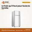 Réfrigérateur Double Porte Nasco – 102L (72LT+30LT) – Noir-Miroir | NASF2-202FL-GD