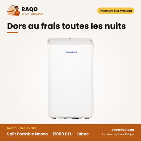 Split Portable Nasco – 12000 BTU – Blanc | NAS-AX12PT