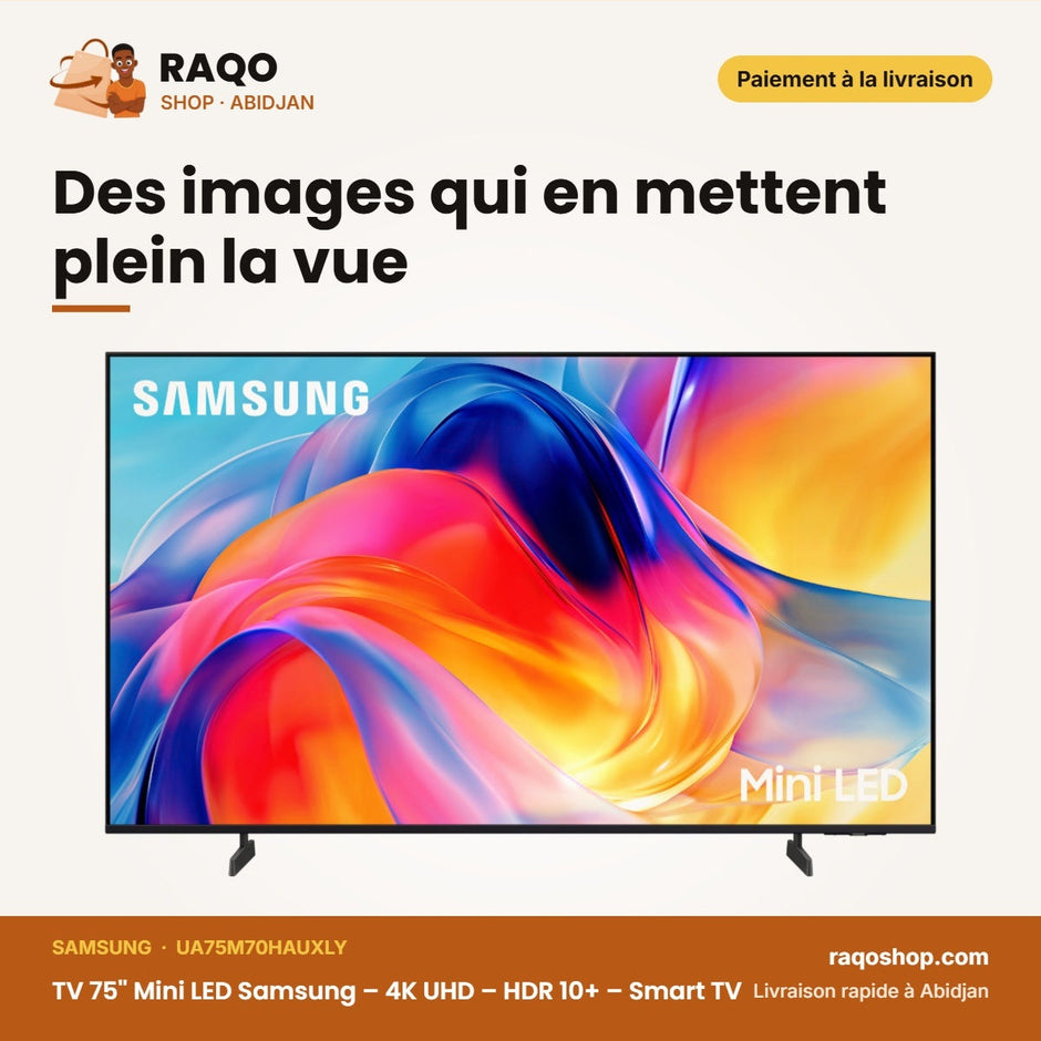 TV 75'' Mini LED Samsung – 4K UHD – HDR 10+ – Smart TV | UA75M70HAUXLY