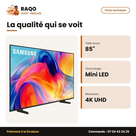 TV 85'' Mini LED Samsung – 4K UHD – HDR 10+ – Smart TV | UA85M70HAUXLY
