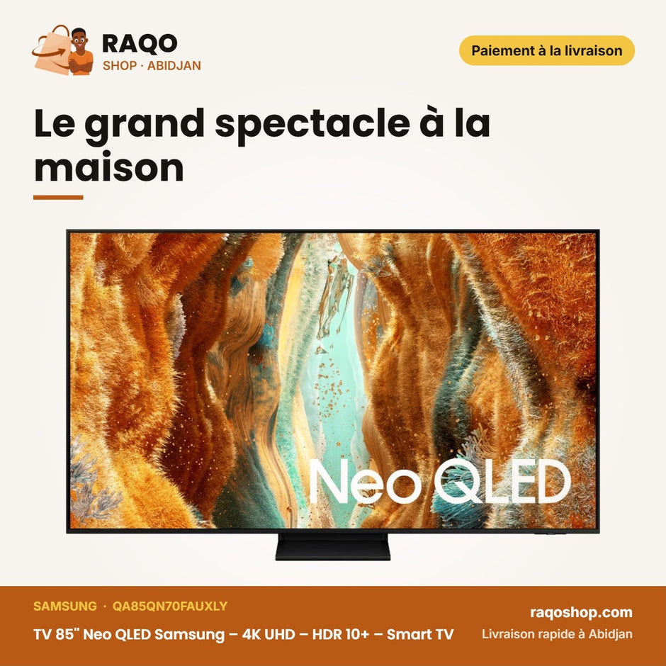 TV 85'' Neo QLED Samsung – 4K UHD – HDR 10+ – Smart TV | QA85QN70FAUXLY