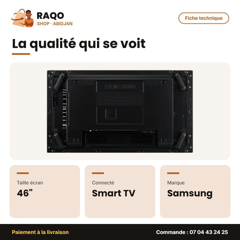 TV LED 46'' Écran Display DEL Samsung – LFD Smart | LH46UDCBLBB/EN