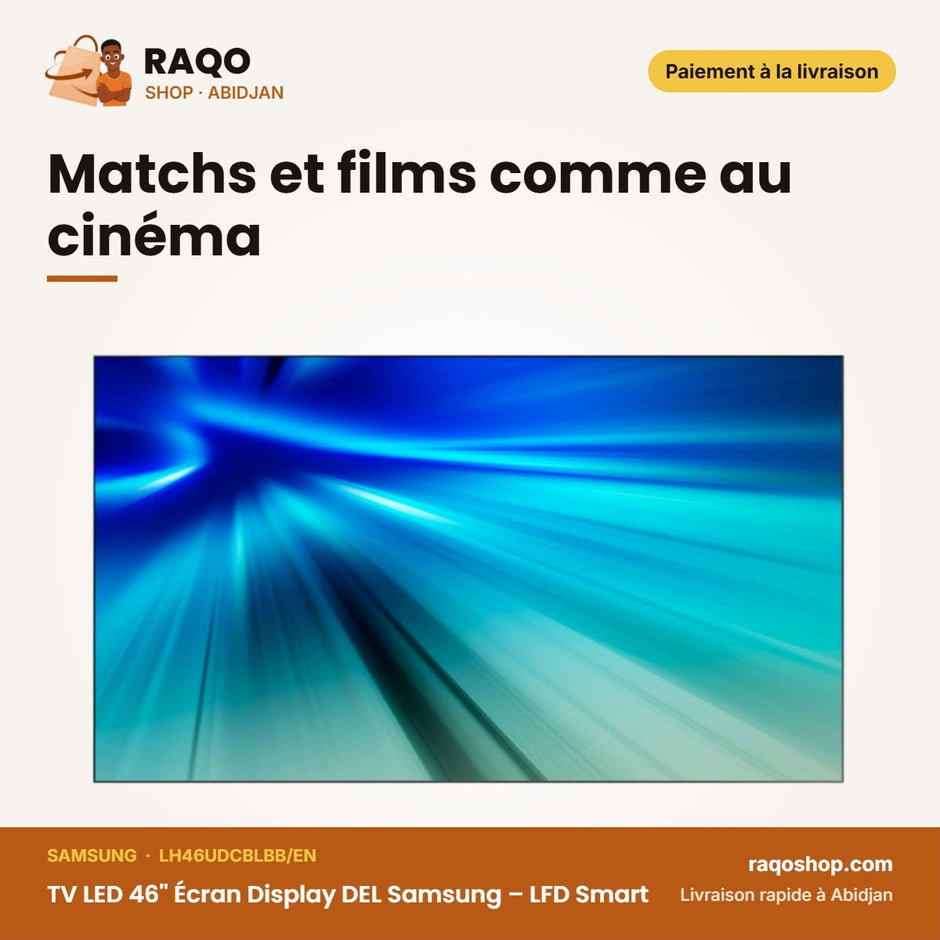 TV LED 46'' Écran Display DEL Samsung – LFD Smart | LH46UDCBLBB/EN