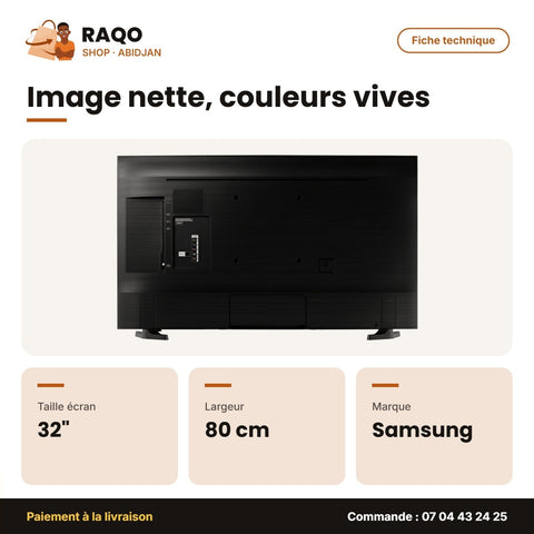 TV LED 32'' Samsung HD TV – 80cm – Clean View – Wide Color | UA32N5000AUXLY