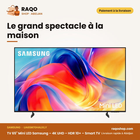 TV 65'' Mini LED Samsung – 4K UHD – HDR 10+ – Smart TV | UA65M70HAUXLY