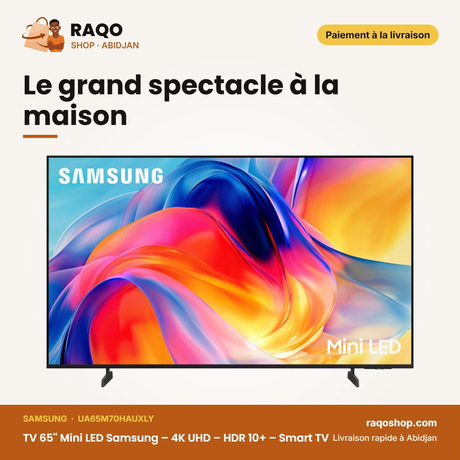 TV 65'' Mini LED Samsung – 4K UHD – HDR 10+ – Smart TV | UA65M70HAUXLY