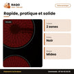 Plaque de Cuisson Midea – Vitroceramique – Noir – 2 Zones | MC-HD301