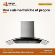 Hotte Aspirante Midea 90cm Acier Inox – Model Vitré-Incurve | GAZ_90V33