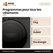 Machine à Laver 9kg Nasco Front Load Auto. Silver – Écran D'affichage – A+++ | SNASFL-9KG-SBD