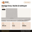 Hotte Aspirante Midea 90cm Acier Inoxydable | GAZ_90M21