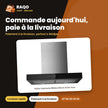 Hotte Aspirante Midea 60cm Acier Inox | GAZ_60M77
