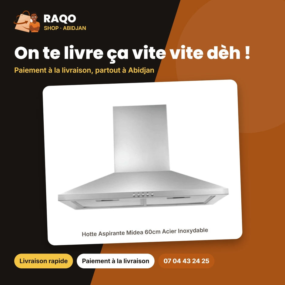 Hotte Aspirante Midea 60cm Acier Inoxydable | GAZ_60A17