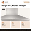 Hotte Aspirante Midea 60cm Acier Inoxydable | GAZ_60A17