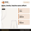 Mixeur Nasco 1.5L 400W – Bocal en Verre – Avec Broyeur – Plastic Body | BL2005CG-CB