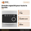 Machine à Laver 11kg Hisense – Twin-Tub – Blanc-Noir – 50Hz | WS11SD3W