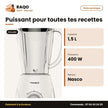 Mixeur Nasco – 1.5L – 400W – Corps en Plastique | BL2033CD-CB