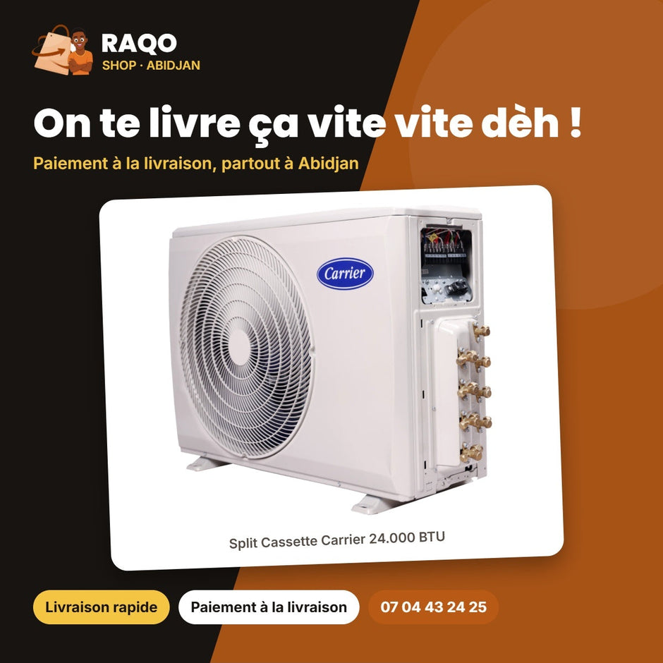 Split Cassette Carrier 24.000 BTU – Unité Extérieur 38QUS024D8SX – Inverter | 42QTD024D8S