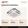 Split Cassette Carrier 24.000 BTU – Unité Extérieur 38QUS024D8SX – Inverter | 42QTD024D8S