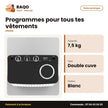 Machine à Laver 7.5kg Hisense – Twin-Tub – Blanc-Noir – 50Hz | WS75HA3W