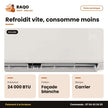Split Carrier 24000 BTU – Façade Blanche – Unité Extérieure 38AHC024FT | 42AHC024FT