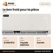 Split Carrier 12000 BTU – Façade Blanche – Unité Extérieure 38AHC012FT | 42AHC012FT