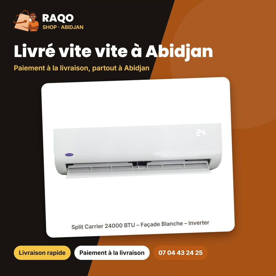 Split Carrier 24000 BTU – Façade Blanche – Inverter – Unité Extérieur 38AHC024VT | 42AHC024VT