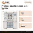 Réfrigérateur 4 Portes Nasco – 522L Net (351L+171L) – Distributeur D'eau – Inox | KNASF4-64.4WD