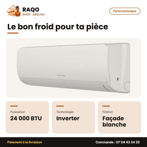 Split 24.000 BTU Inverter Nasco R410 Façade Blanche | NAS-J24-V1