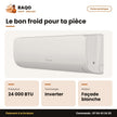 Split 24.000 BTU Inverter Nasco R410 Façade Blanche | NAS-J24-V1