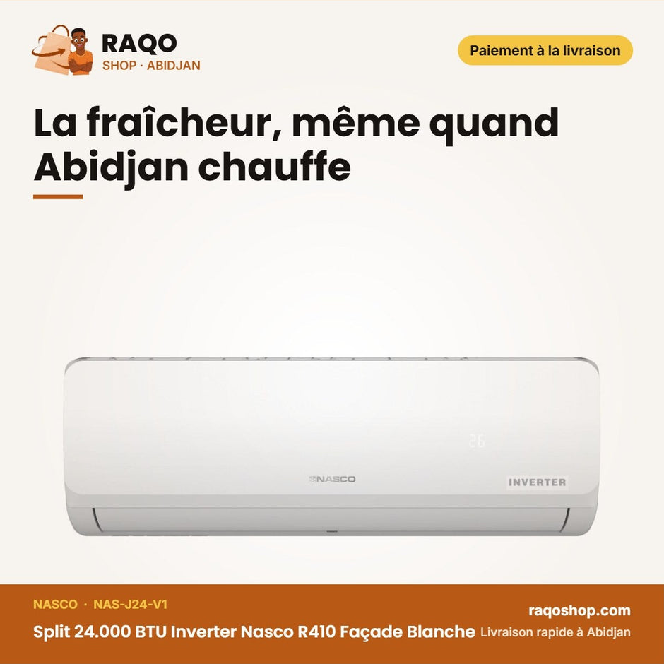 Split 24.000 BTU Inverter Nasco R410 Façade Blanche | NAS-J24-V1