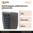 Congélateur Vertical Nasco – 226LT(180LT Net) – 6 Tiroirs – Dark Silver | NASD1-226FL-DS