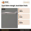 Réfrigérateur Beko – Inox – 389L Net ( 296L RÉFRIGÉRATEUR+93L Cong) – R-600A | BEKO_RDNE55X