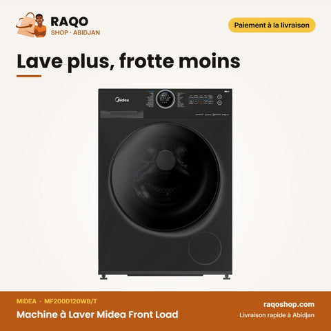 Machine à Laver Midea Front Load – LAVAGE12KG-SÉCHAGE8KG – Healthguard | MF200D120WB/T