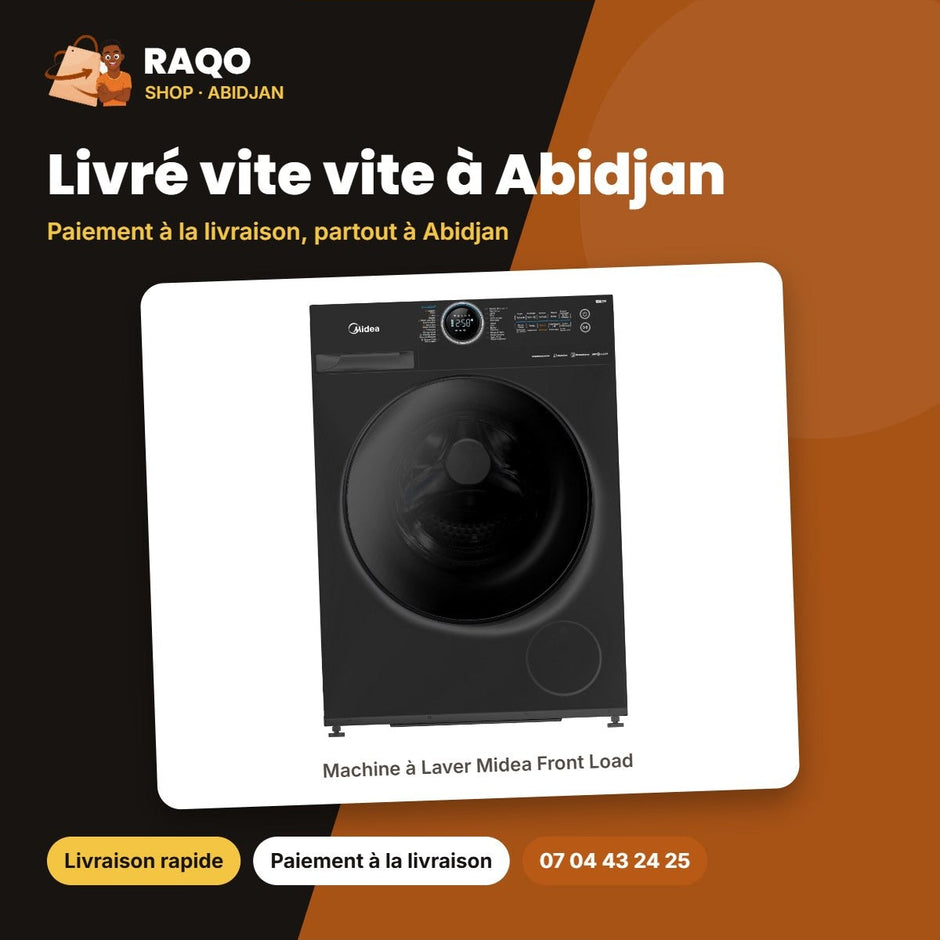 Machine à Laver Midea Front Load – LAVAGE12KG-SÉCHAGE8KG – Healthguard | MF200D120WB/T