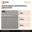 Réfrigérateur Beko – Silver – 314L Net (241L RÉFRIGÉRATEUR+73L Cong) – No Frost | BEKO_RDNE43S