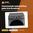 Machine à Laver 8kg Midea Front Load – Inverter Quatro – Healthguard – Titanium | MF200W80WB/T