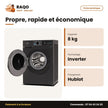Machine à Laver 8kg Midea Front Load – Inverter – Healthguard – 1400RPM | MF110W80B/T